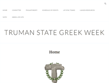 Tablet Screenshot of greekweek.truman.edu