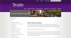 Desktop Screenshot of honors.truman.edu