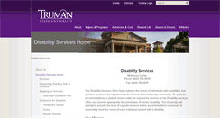 Desktop Screenshot of disabilityservices.truman.edu