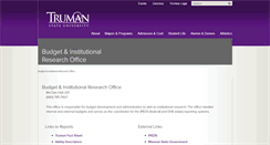 Desktop Screenshot of institutionalresearch-budgets.truman.edu