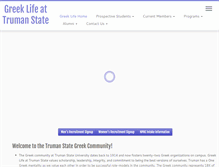 Tablet Screenshot of greeklife.truman.edu