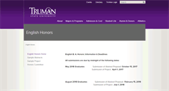 Desktop Screenshot of englishhonors.truman.edu