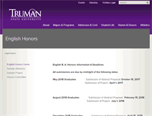 Tablet Screenshot of englishhonors.truman.edu