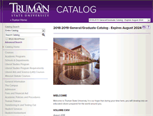 Tablet Screenshot of catalog.truman.edu